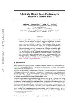 Adaptively Aligned Image Captioning via Adaptive Attention Time