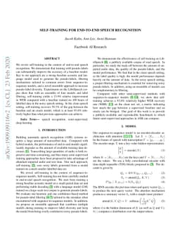 Self-Training for End-to-End Speech Recognition