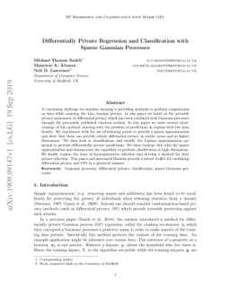 Differentially Private Regression and Classification with Sparse
  Gaussian Processes