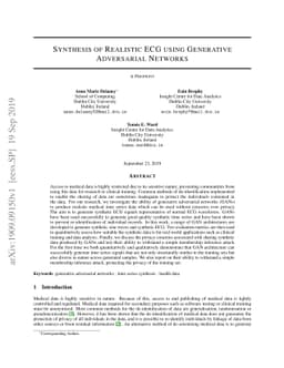 Synthesis of Realistic ECG using Generative Adversarial Networks