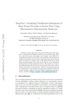 DeepView: Visualizing Classification Boundaries of Deep Neural Networks
  as Scatter Plots Using Discriminative Dimensionality Reduction