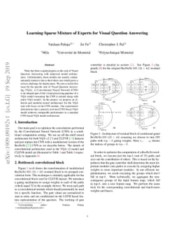 Learning Sparse Mixture of Experts for Visual Question Answering