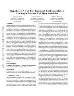 HyperLearn: A Distributed Approach for Representation Learning in
  Datasets With Many Modalities