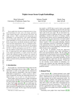 Triplet-Aware Scene Graph Embeddings