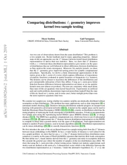 Comparing distributions: $\ell_1$ geometry improves kernel two-sample
  testing