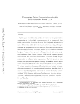 Fine-grained Action Segmentation using the Semi-Supervised Action GAN
