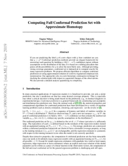 Computing Full Conformal Prediction Set with Approximate Homotopy