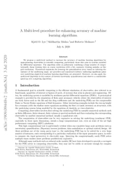A Multi-level procedure for enhancing accuracy of machine learning
  algorithms