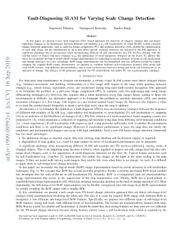 Fault-Diagnosing SLAM for Varying Scale Change Detection