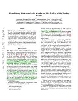 Repositioning Bikes with Carrier Vehicles and Bike Trailers in Bike
  Sharing Systems