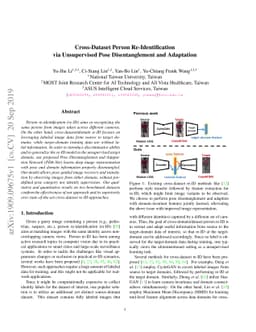 Cross-Dataset Person Re-Identification via Unsupervised Pose
  Disentanglement and Adaptation