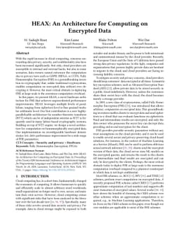 HEAX: An Architecture for Computing on Encrypted Data