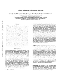 Particle Smoothing Variational Objectives