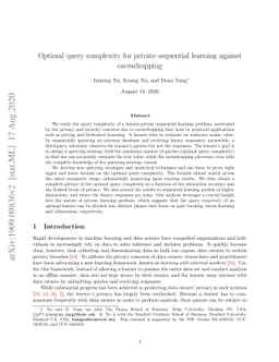 Optimal query complexity for private sequential learning against
  eavesdropping