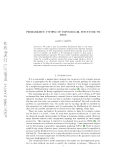 Probabilistic Fitting of Topological Structure to Data