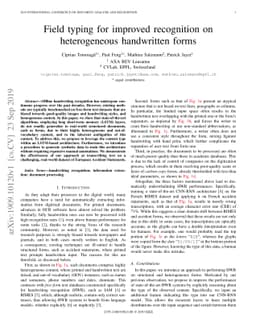 Field typing for improved recognition on heterogeneous handwritten forms