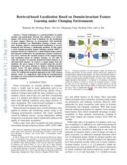 Retrieval-based Localization Based on Domain-invariant Feature Learning
  under Changing Environments