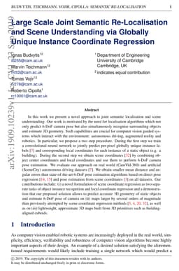 Large Scale Joint Semantic Re-Localisation and Scene Understanding via
  Globally Unique Instance Coordinate Regression