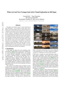 Where to Look Next: Unsupervised Active Visual Exploration on 360°
  Input