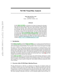 NLVR2 Visual Bias Analysis
