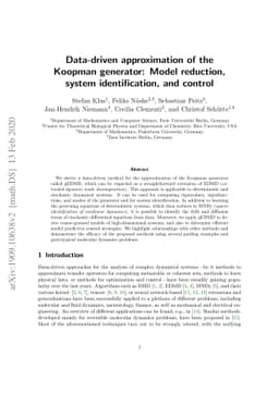 Data-driven approximation of the Koopman generator: Model reduction,
  system identification, and control