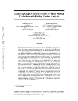 Exploring Graph Neural Networks for Stock Market Predictions with
  Rolling Window Analysis