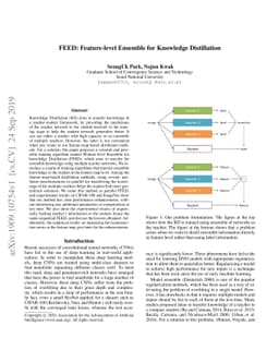FEED: Feature-level Ensemble for Knowledge Distillation