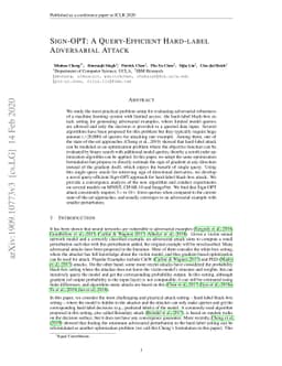 Sign-OPT: A Query-Efficient Hard-label Adversarial Attack
