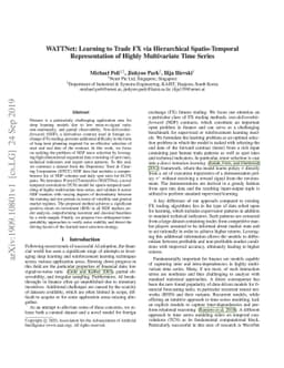 WATTNet: Learning to Trade FX via Hierarchical Spatio-Temporal
  Representation of Highly Multivariate Time Series
