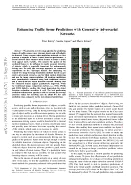 Enhancing Traffic Scene Predictions with Generative Adversarial Networks