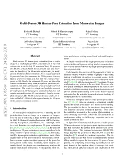 Multi-Person 3D Human Pose Estimation from Monocular Images