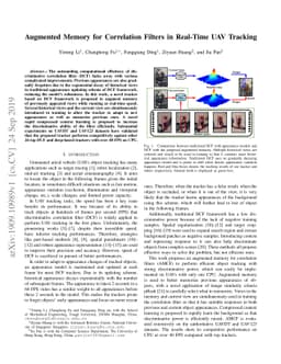 Augmented Memory for Correlation Filters in Real-Time UAV Tracking