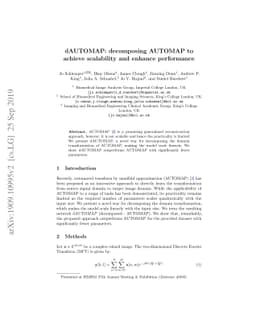 dAUTOMAP: decomposing AUTOMAP to achieve scalability and enhance
  performance