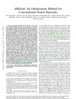 diffGrad: An Optimization Method for Convolutional Neural Networks