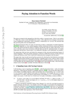 Paying Attention to Function Words