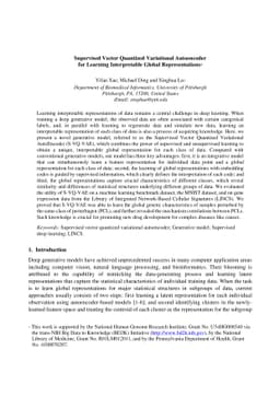 Supervised Vector Quantized Variational Autoencoder for Learning
  Interpretable Global Representations