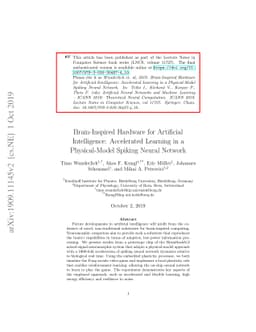 Brain-Inspired Hardware for Artificial Intelligence: Accelerated
  Learning in a Physical-Model Spiking Neural Network