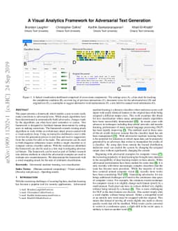 A Visual Analytics Framework for Adversarial Text Generation