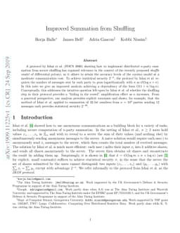 Improved Summation from Shuffling