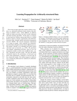 Learning Propagation for Arbitrarily-structured Data