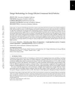 Design Methodology for Energy Efficient Unmanned Aerial Vehicles