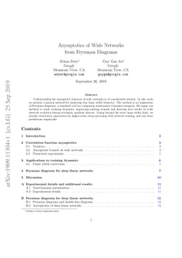 Asymptotics of Wide Networks from Feynman Diagrams