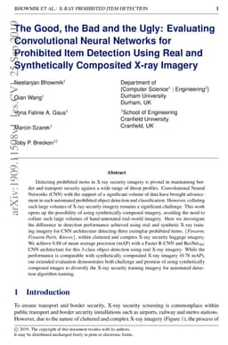The Good, the Bad and the Ugly: Evaluating Convolutional Neural Networks
  for Prohibited Item Detection Using Real and Synthetically Composited X-ray
  Imagery