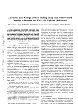 Automated Lane Change Decision Making using Deep Reinforcement Learning
  in Dynamic and Uncertain Highway Environment