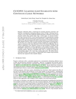 CLN2INV: Learning Loop Invariants with Continuous Logic Networks