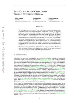 Off-Policy Actor-Critic with Shared Experience Replay
