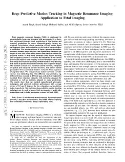 Deep Predictive Motion Tracking in Magnetic Resonance Imaging:
  Application to Fetal Imaging
