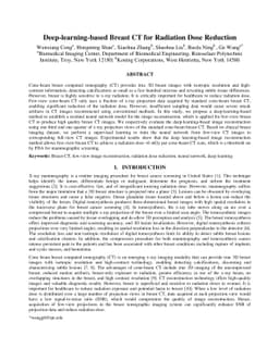 Deep-learning-based Breast CT for Radiation Dose Reduction