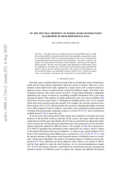 On the spectral property of kernel-based sensor fusion algorithms of
  high dimensional data