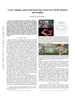 A fast, complete, point cloud based loop closure for LiDAR odometry and
  mapping